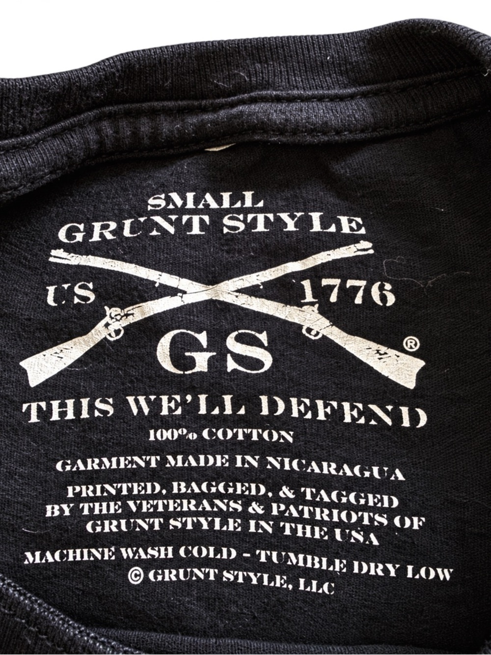 Grunt Style Women’s Veteran Black Graphic T-Shirt Patriotic - Picture 6 of 8